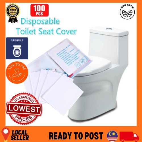 Flushable Disposable Toilet Seat Cover 100pcs Toilet Bowl Cover Travel