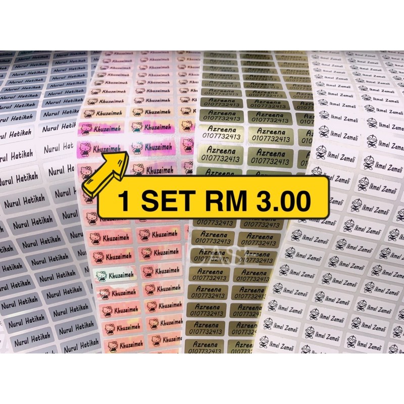 Sticker Namasticker Label Product Kalis Air Shopee Malaysia 8089