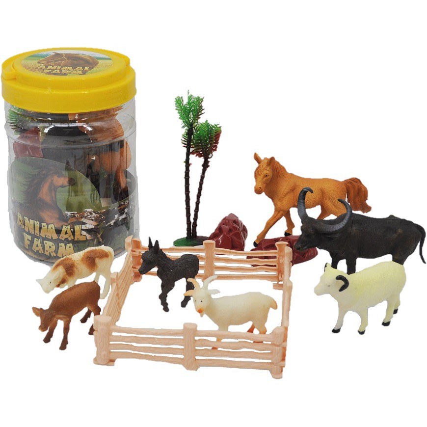 PVC Bucket Farm Animal Set H 688/4-HJ | Shopee Malaysia