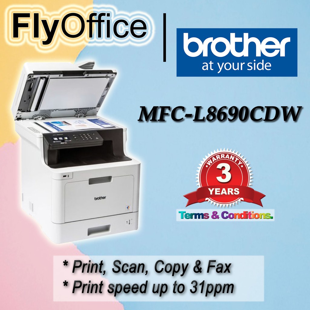 Brother MFCL8690CDW Colour Laser MultiFunction Centre Printer with