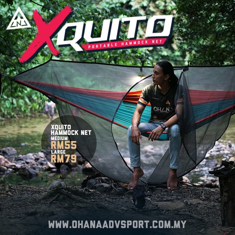 READY STOCK XQUITO Ultralight Portable Hammock Nylon Anti-Mosquito Nets By OHANA