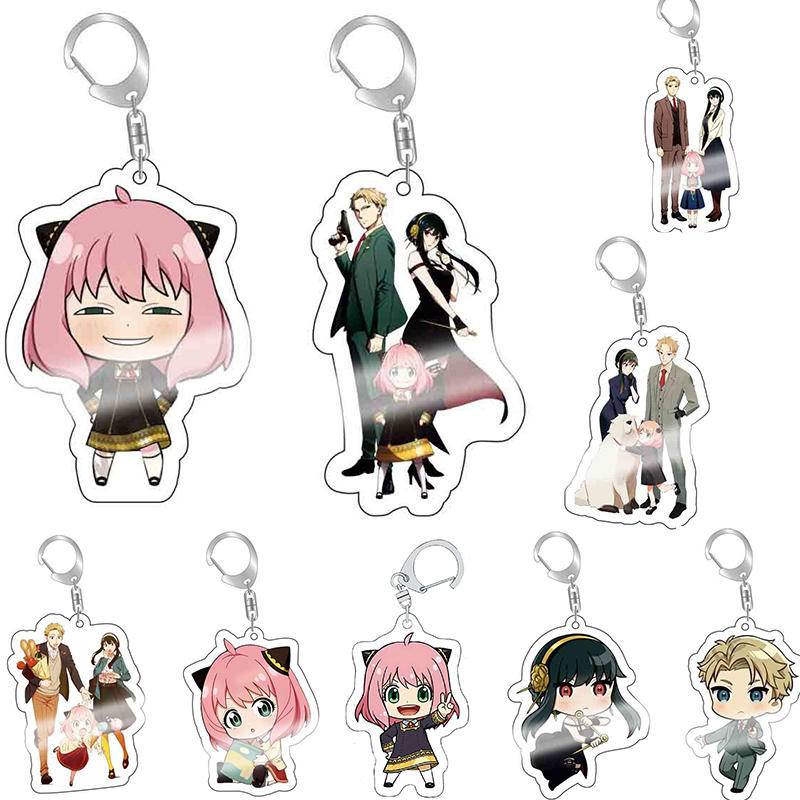 2022 Cute SPY FAMILY Anime New Keychain Figures Cosplay Loid Forger ...