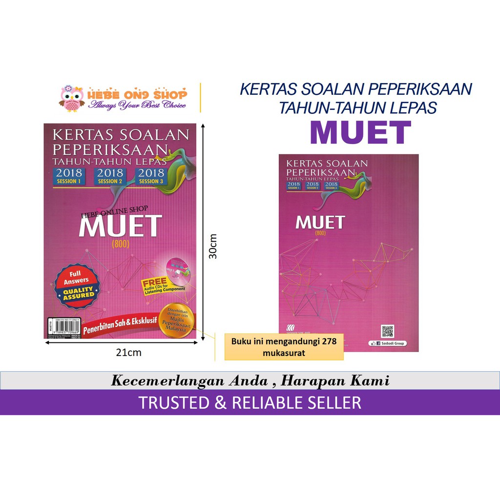Buku Kertas Soalan Peperiksaan Tahun Tahun Lepas Muet Past Year Question Book Muet Sasbadi Shopee Malaysia