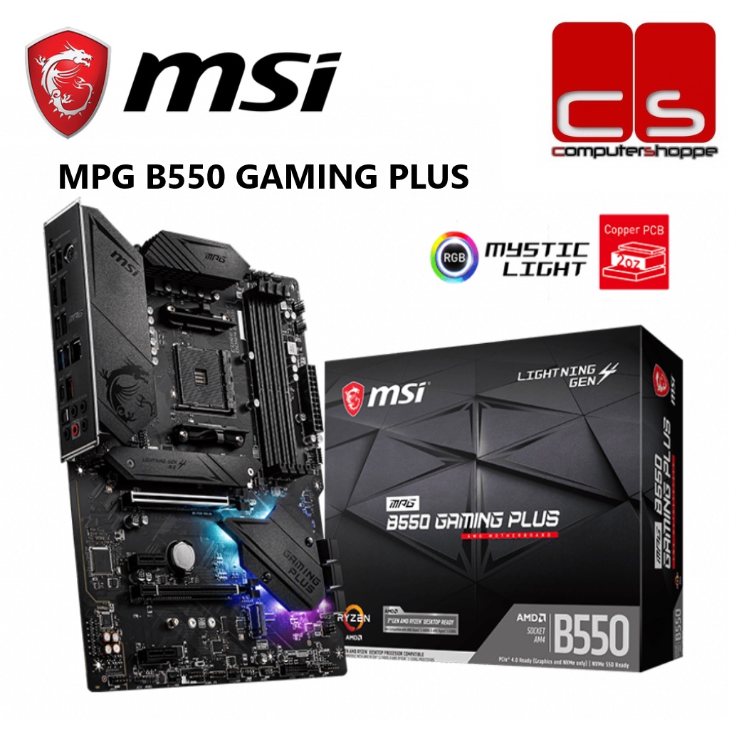 MSI MPG B550 GAMING PLUS ATX AM4 Gaming Motherboard Shopee Malaysia