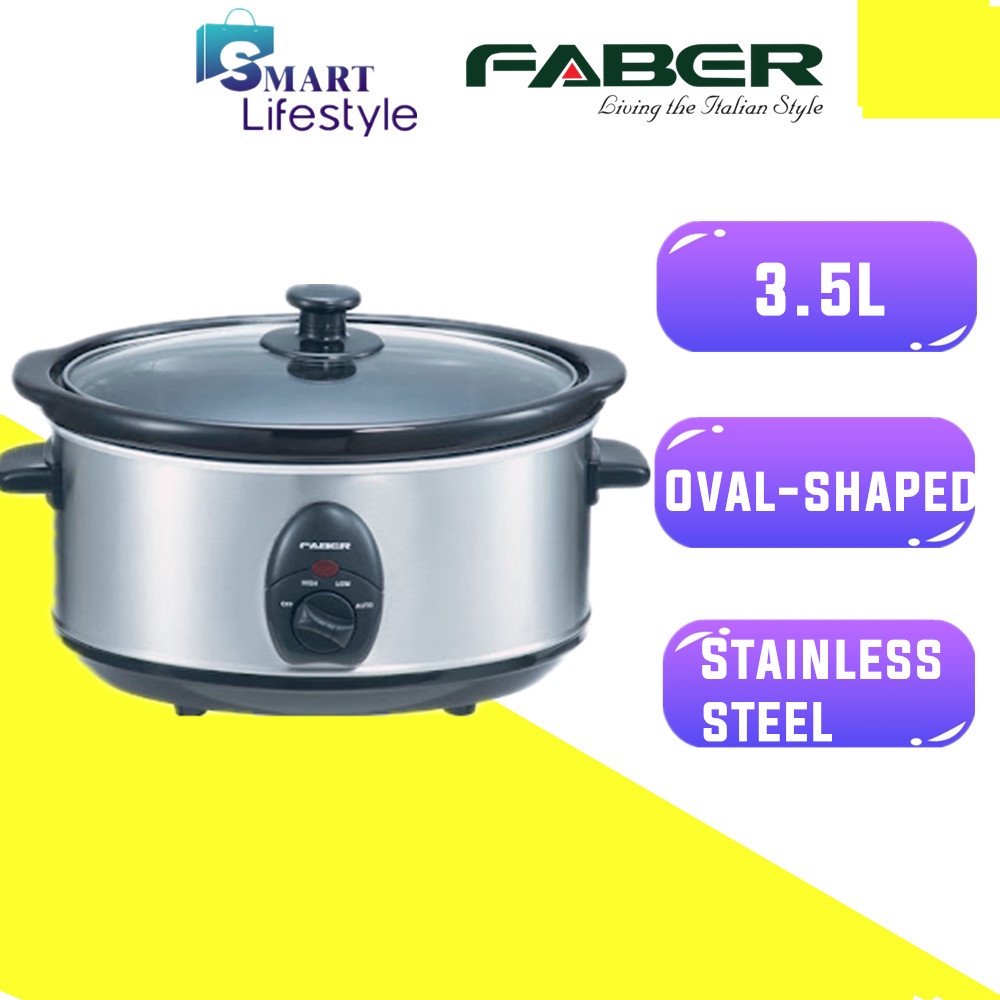 Faber 3.5L Oval-shaped Slow Cooker FSC350 SS FSC-350SS