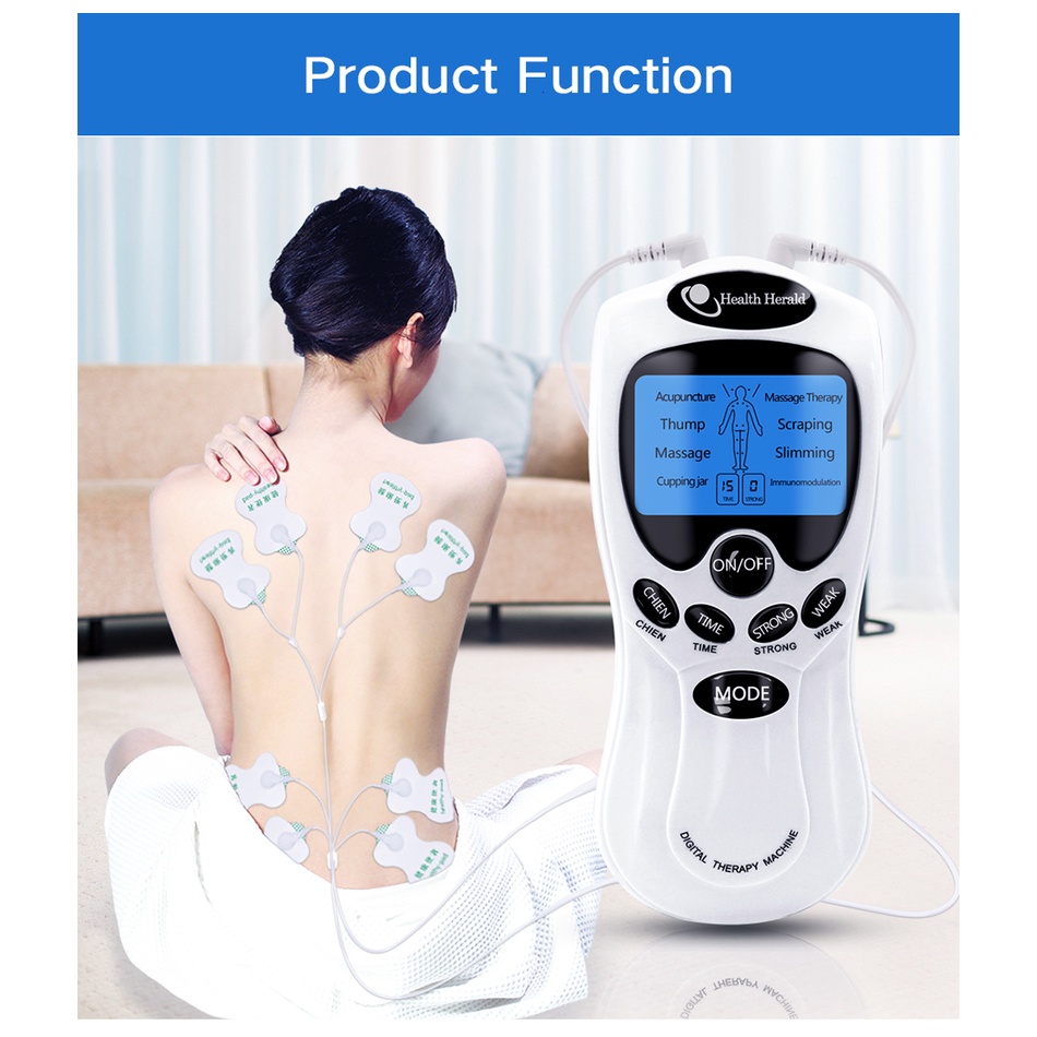 FOREVER BEAUTY  READY STOCK 8 mode EMS Electric herald Tens Machine Acupuncture Body Massage Digital Therapy Massager Muscle Stimulator Electrostimulator