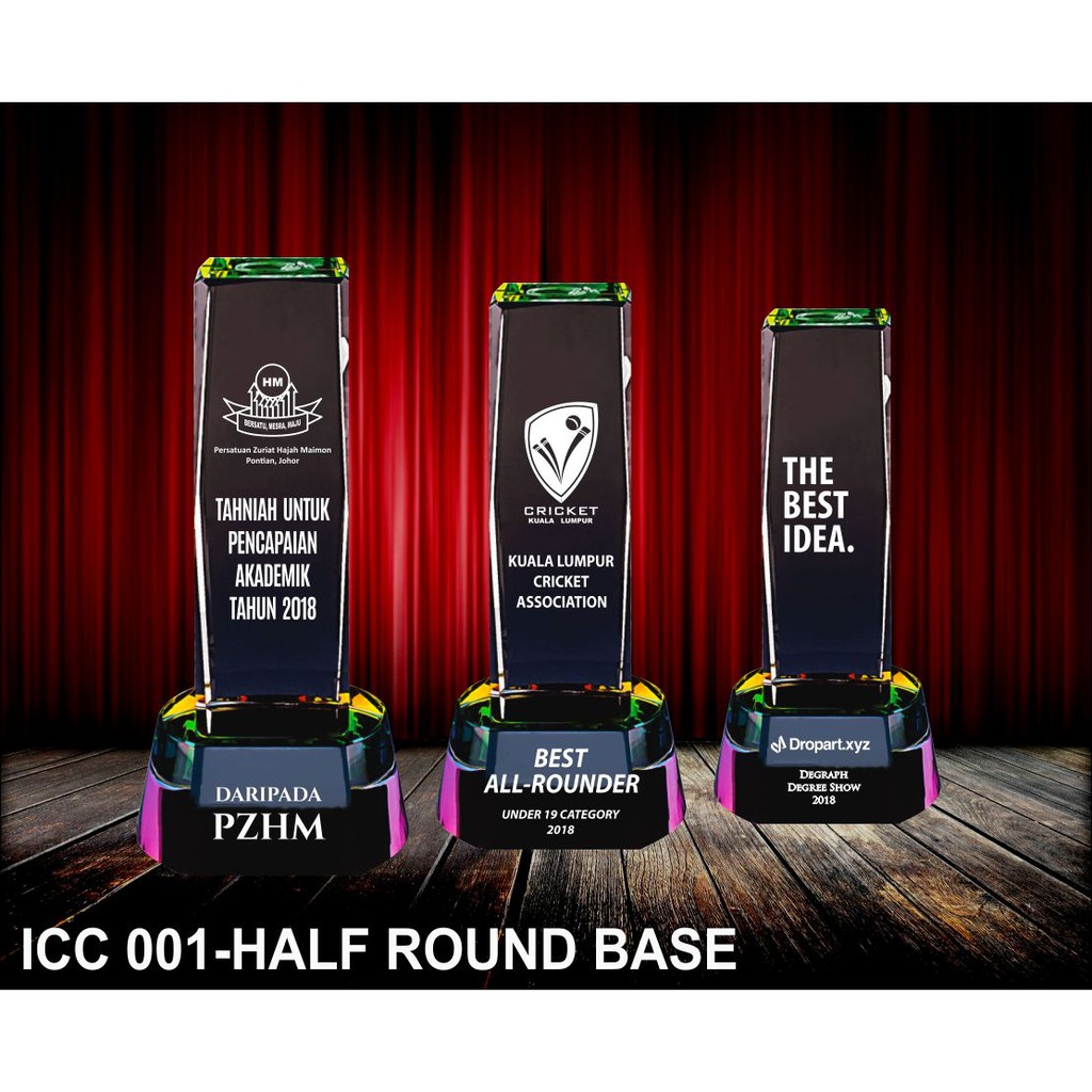 CRYSTAL CUBE TROPHY ICC (48 HOURS DELIVERY)