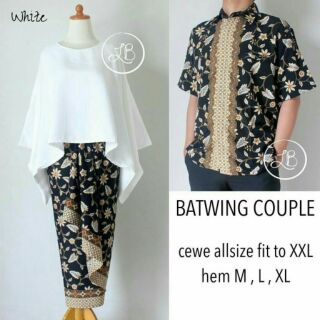 Batik Batwing set sedondon couple  baju  batwing kain 