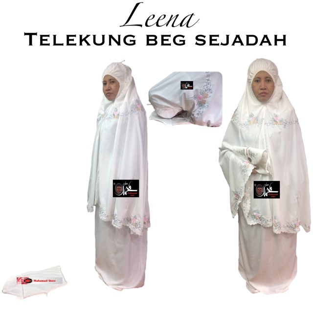 Leena Telekung Beg Sejadah (Free Beg Sejadah)