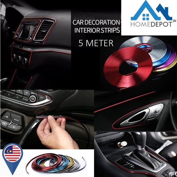 5 Meter Car Interior Styling Strip Colors Accesories Automotive Sticker