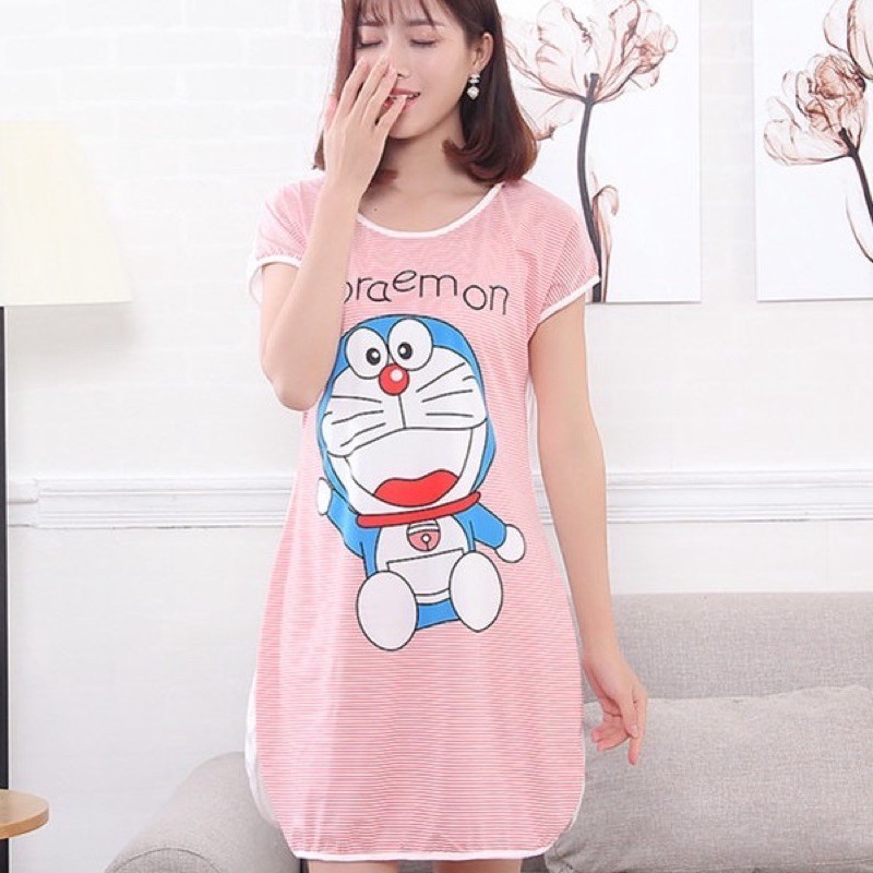 Buy Doraemon Pajamas Dress Mickey Pyjamas Women Milk Silk Baju Tidur Seetracker Malaysia