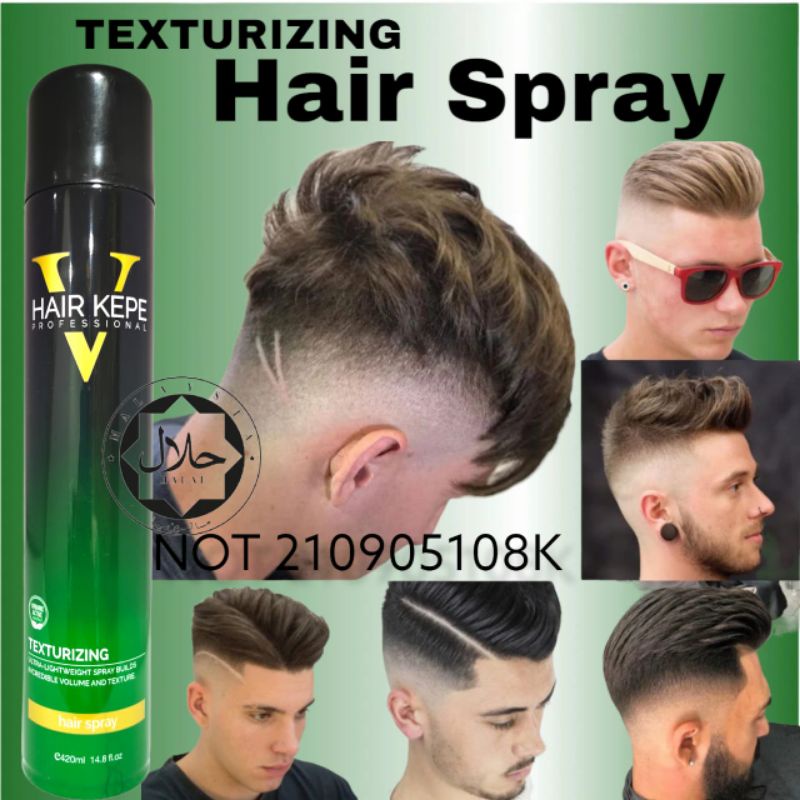 Hair Kepe V Hair Spray [HALAL]Texturizing 420ml | Shopee Malaysia