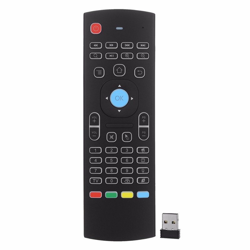 For Android TV Box smart tv MX3 Air Mouse keyboard Backlight Wireless 2.4G IR Learning Fly Air Mouse Keyboard Backlit