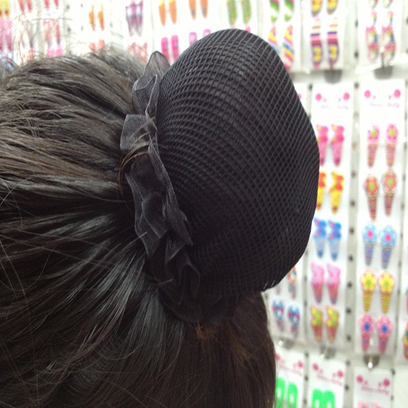 Women Ballet Dance Skating Snoods Hair Net Bun Black Color Net