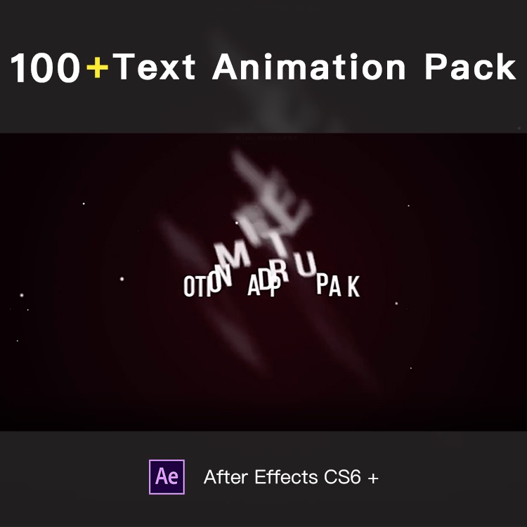 AE] 100 Text Animation Pack Template for After Effects | Shopee Malaysia
