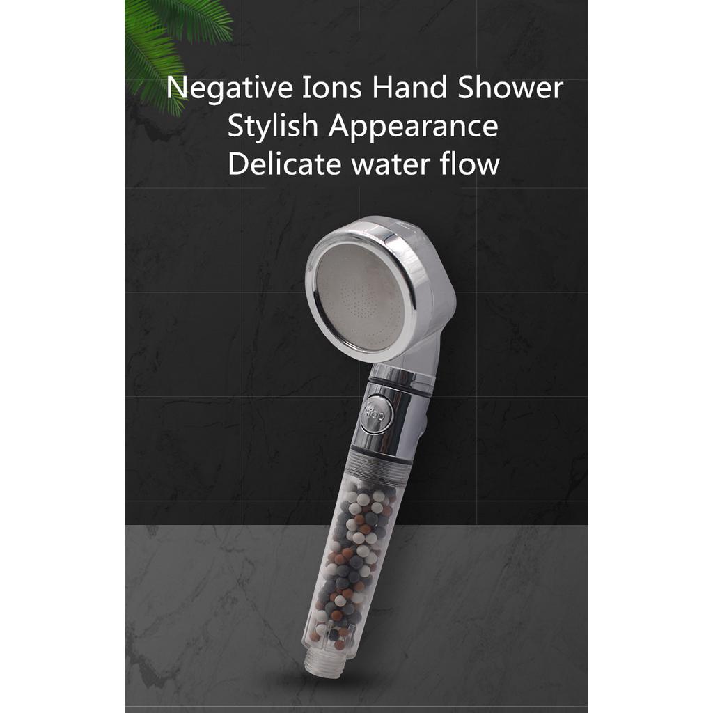 Negative ion pressurized shower head , handheld abs hydrotherapy shower