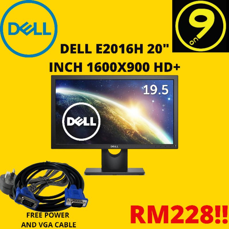(CHEAPEST REFURBISHED) DELL E2016H 20 INCH HD+ MONITOR Shopee Malaysia