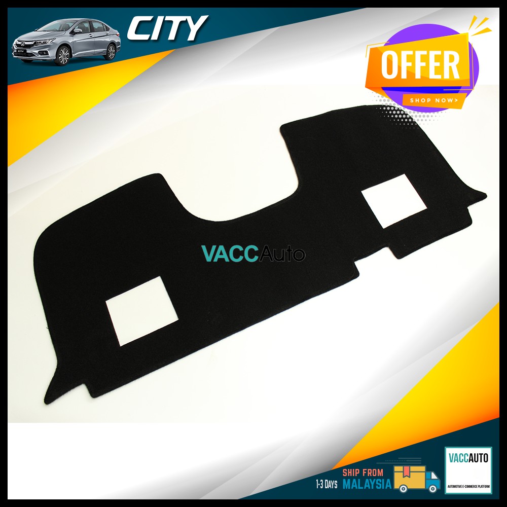 Honda City GM6 Rear Dashboard Carpet Non slip Dash Mat Sun Shade Carpet Pad  For City GM6 (2014-2020) VACC Auto