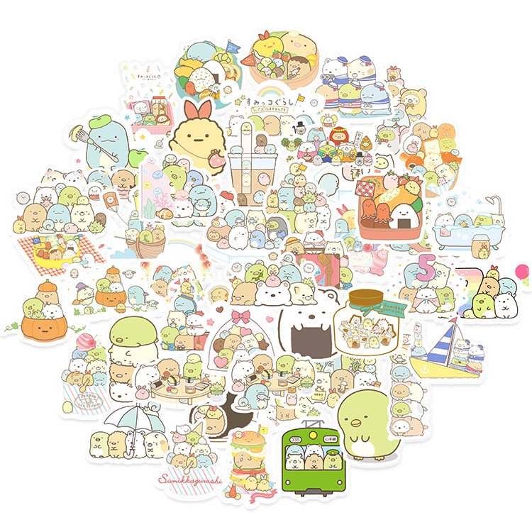 50 Pcs Sumikkogurashi Cute San X Cartoon Waterproof Stickers Shopee