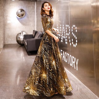 black and gold maxi