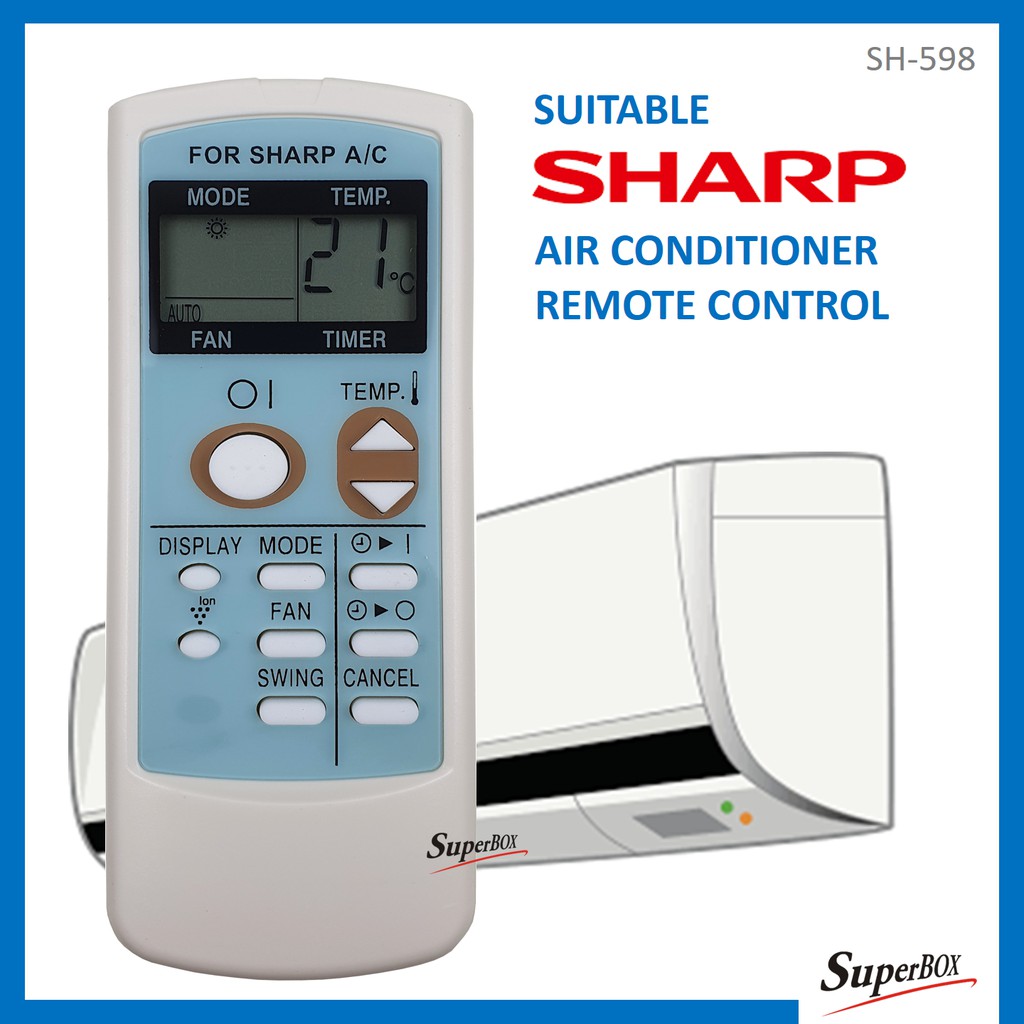 Sharp Replacement For Sharp Air Cond Aircond Air Conditioner Remote