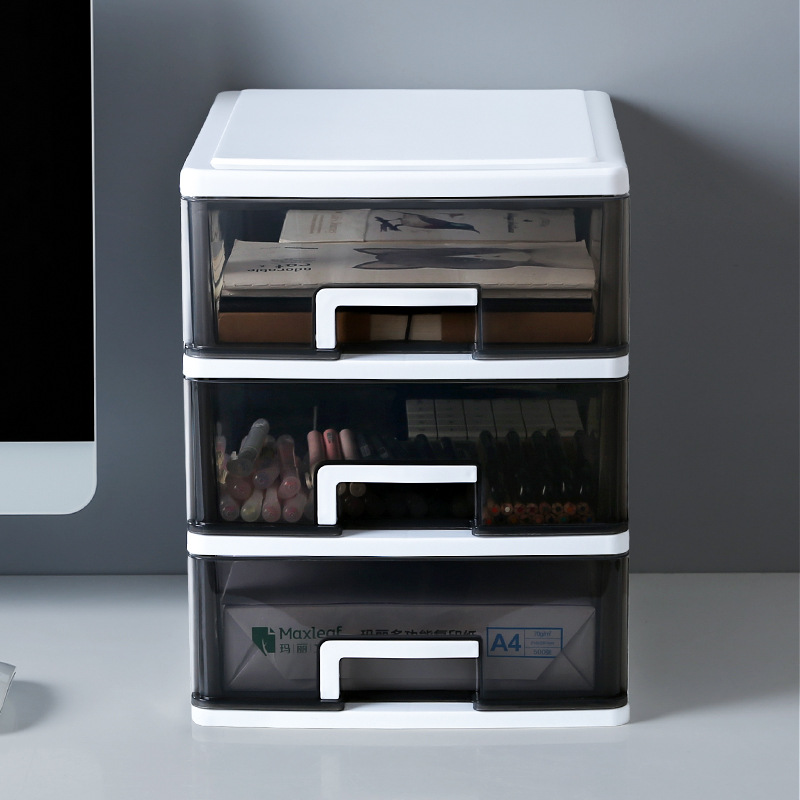 Multi-layer simple plastic A4 paper drawer storage cabinet Office