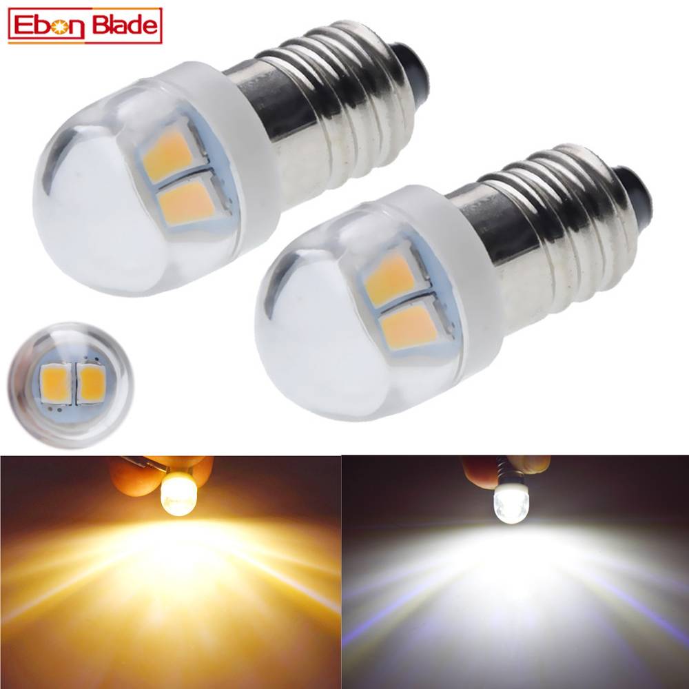 LED Lamp Bulb 12V Blue MES E10 screw 1 Pair Torch Lamp Bulbs 