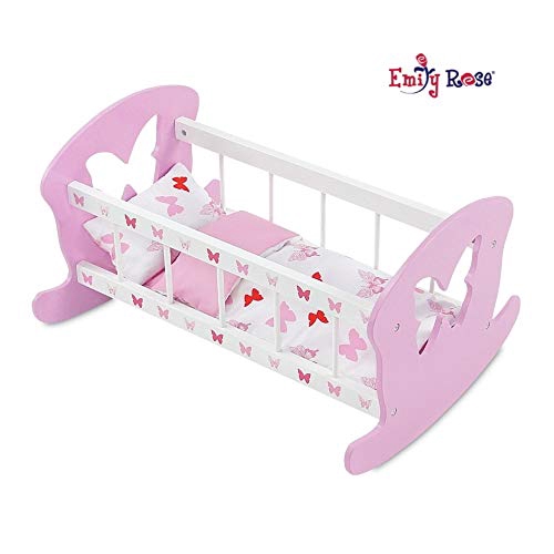 Emily Rose 18 Inch Doll Bed Rocking Baby Doll Cradle Doll Bed