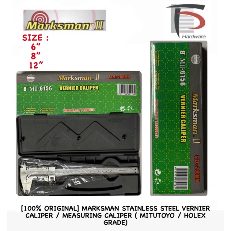[100 ORIGINAL] MARKSMAN STAINLESS STEEL VERNIER CALIPER / MEASURING