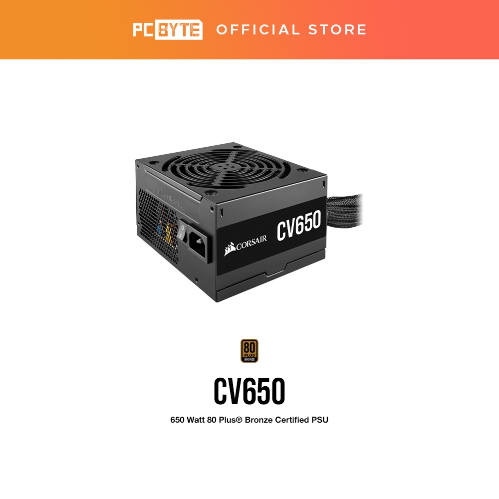 CORSAIR CV Series Power Supply CV650 80 Plus Bronze Certified Desktop ...