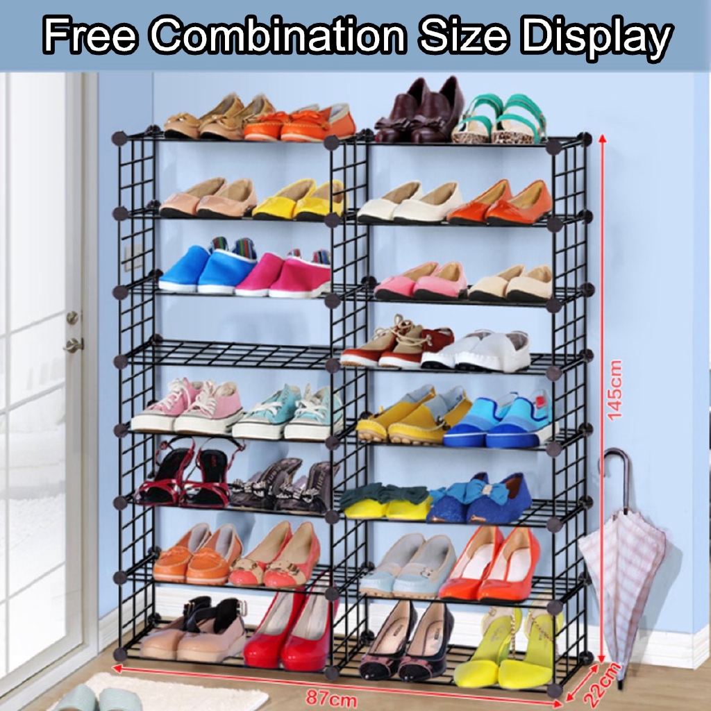 3 4 5 6 7 8 Tier Shoe Rack Organizer Space Saving Metal Storage Holder Shelf Shopee Malaysia