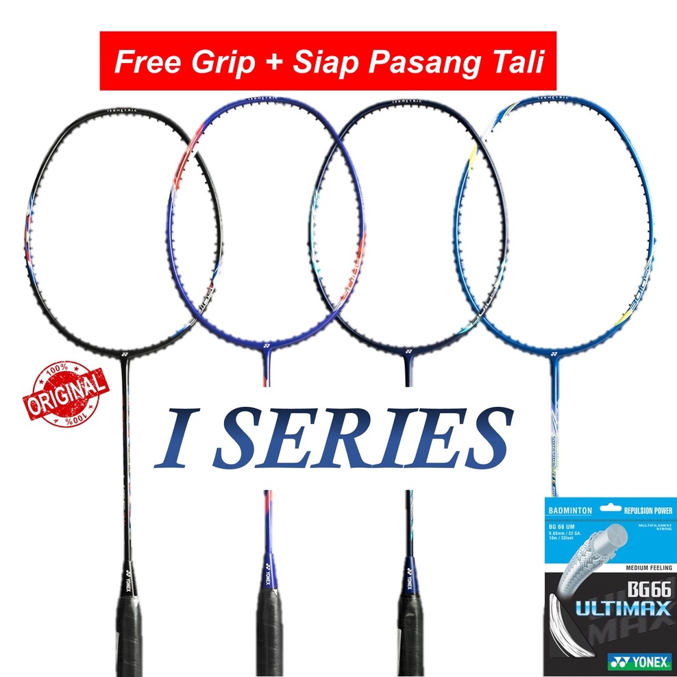 (Siap psg tali 4 knot + Foc Grip) Yonex I Series (Max 30lbs) ORIGINAL