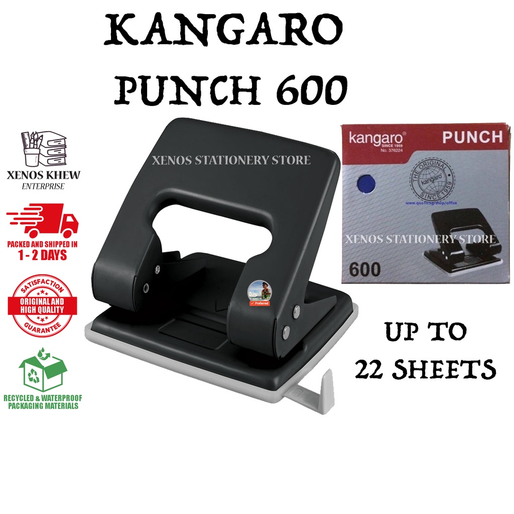 KANGARO PAPER PUNCH 600 / KANGAROO 600 PAPER PUNCH / KANGARO TWO HOLE ...