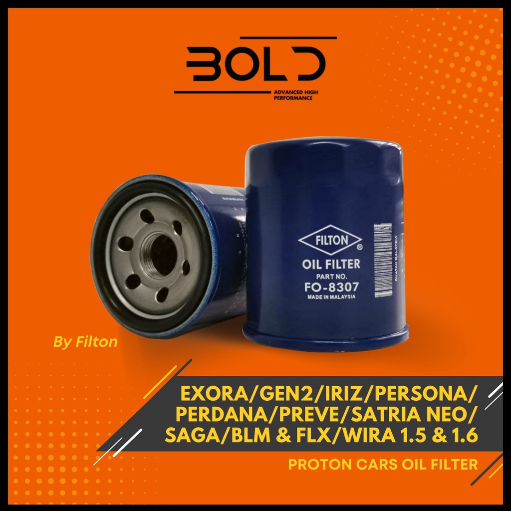 Proton Engine Oil Filter Wira / Satria / Putra / Perdana / Waja / Gen2 / Persona / Saga Blm / Suprima / Preve/Exora/Iriz