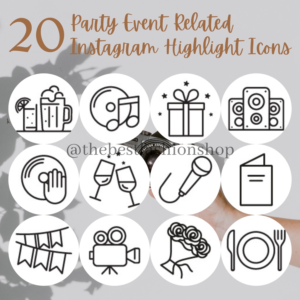 048 Party Event Related Instagram Highlight Icons Cover Journal Sticker Wallpaper Template Shopee Malaysia