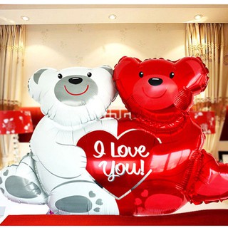 You Party Bear Home Foil Wedding Valentine Balloon Decor - 