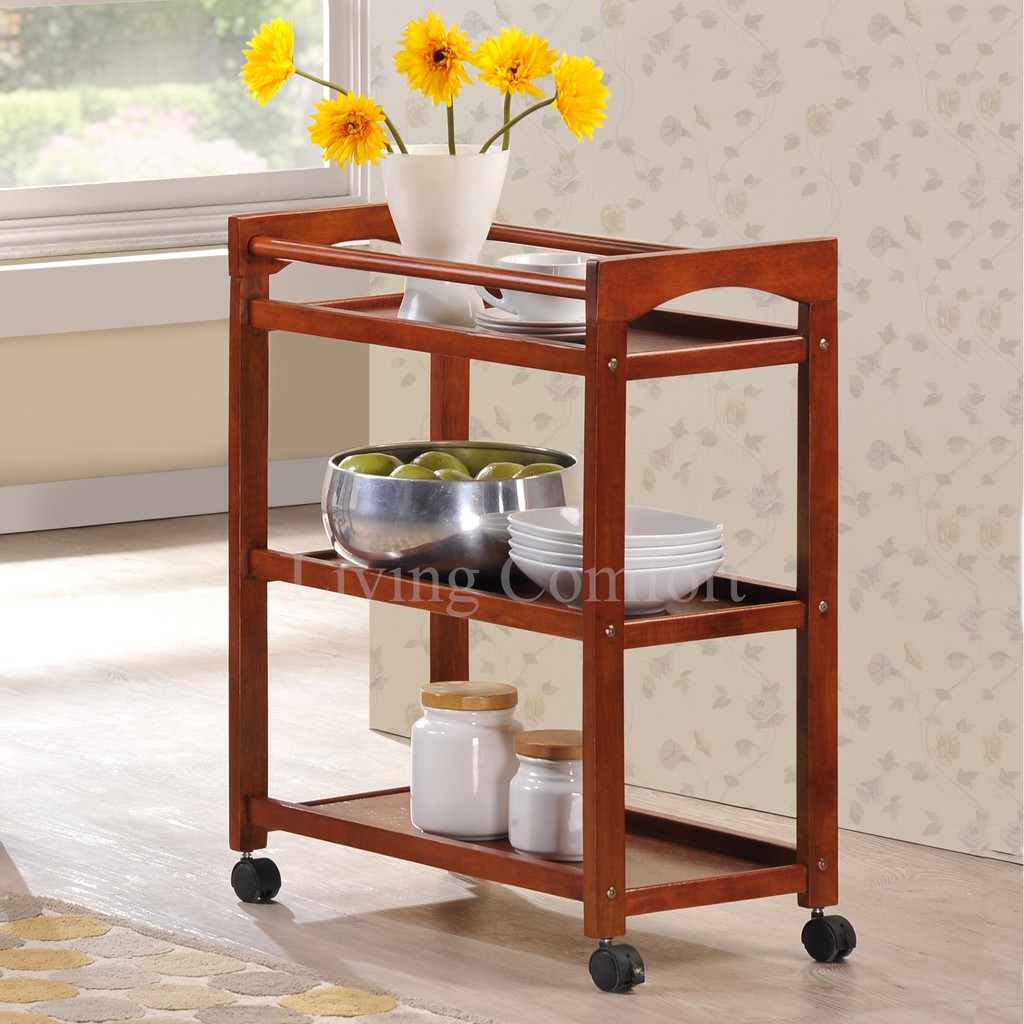 TR1194 3 TIER WOODEN TROLLEY KITCHEN CART WINE CART Shopee Malaysia   Ec46d166ebffa4f098df425e590f32bc