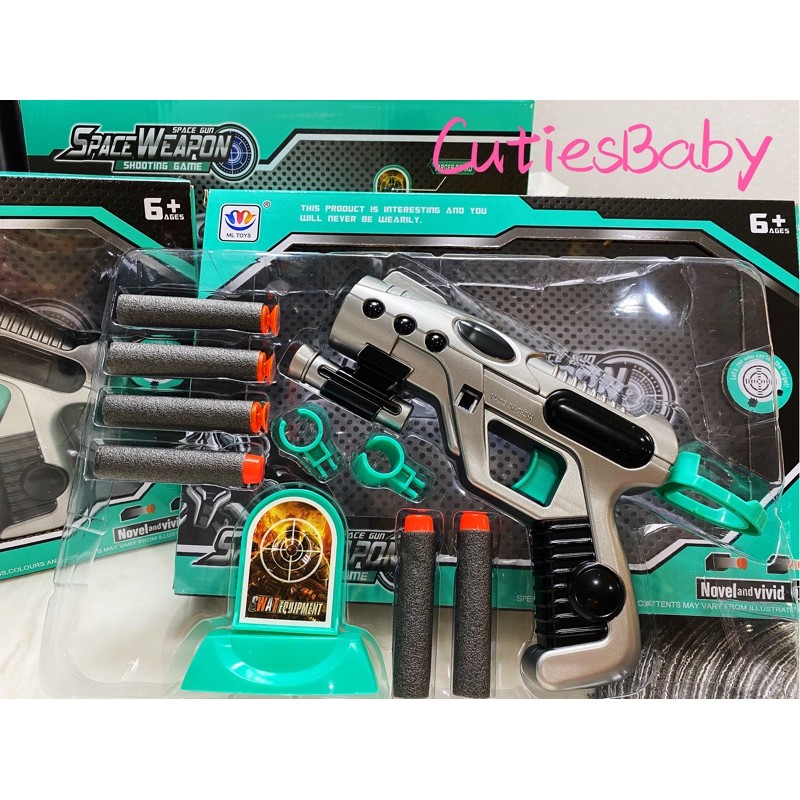 Space Weapon Soft Bullet Shooting Space Gun Ready Stock