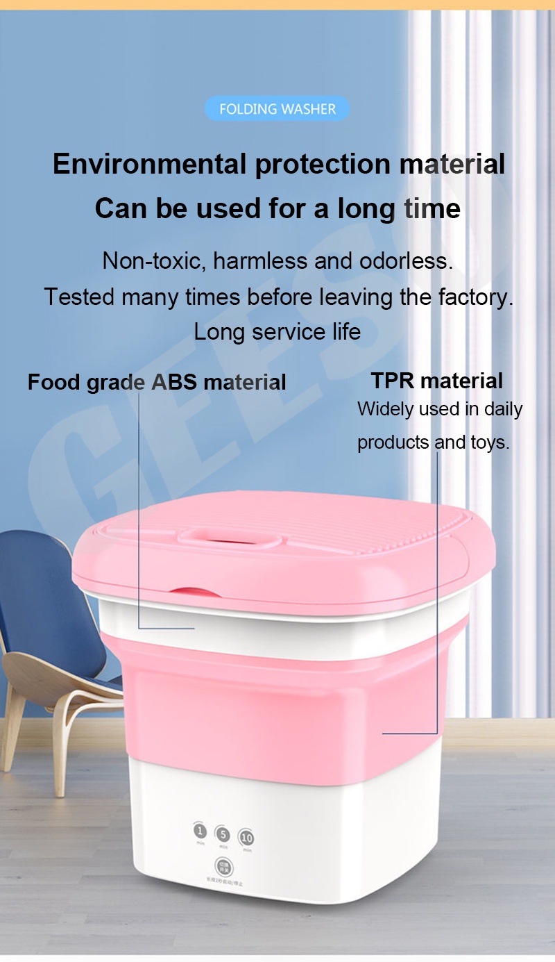 【Ready Stock】Mesin Basuh Mini Washing Machine Portable Foldable Folding