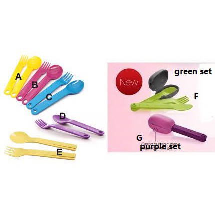 TUPPERWARE CUTLERY SET SPOON & FORK