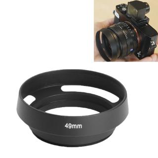 1 Pcs Vented 49mm Metal Curved Hood Lens Leica For Nikon Canon Panasonic Sony Olympus
