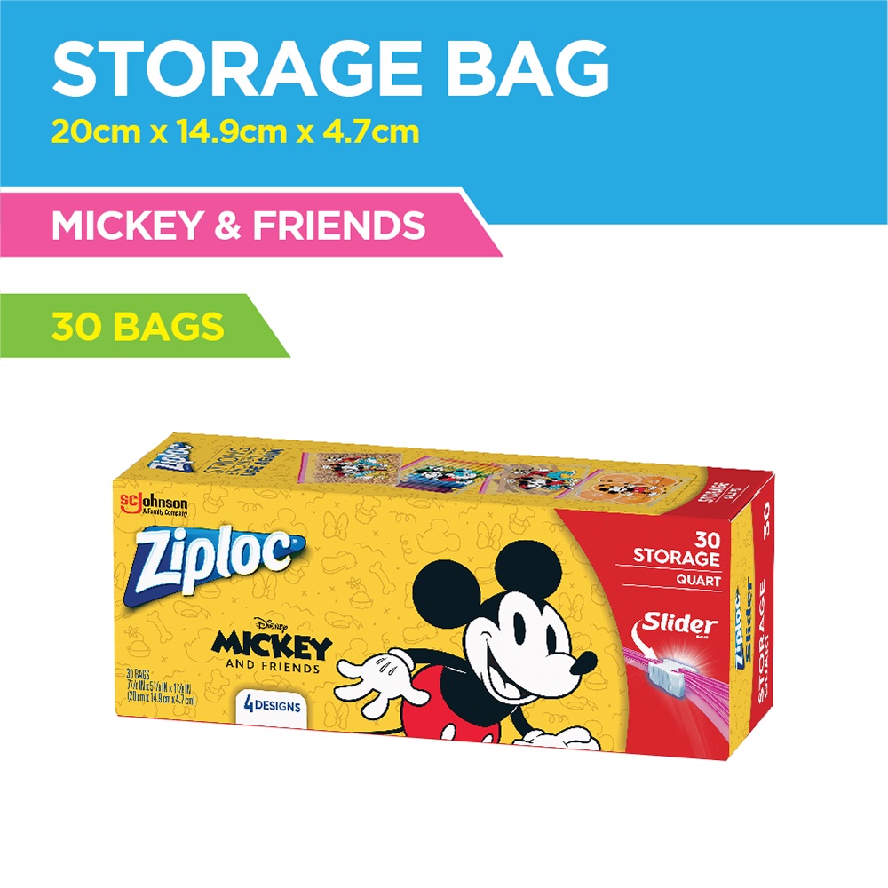 Ziploc Disney Mickey Storage Quart (30s) Shopee Malaysia