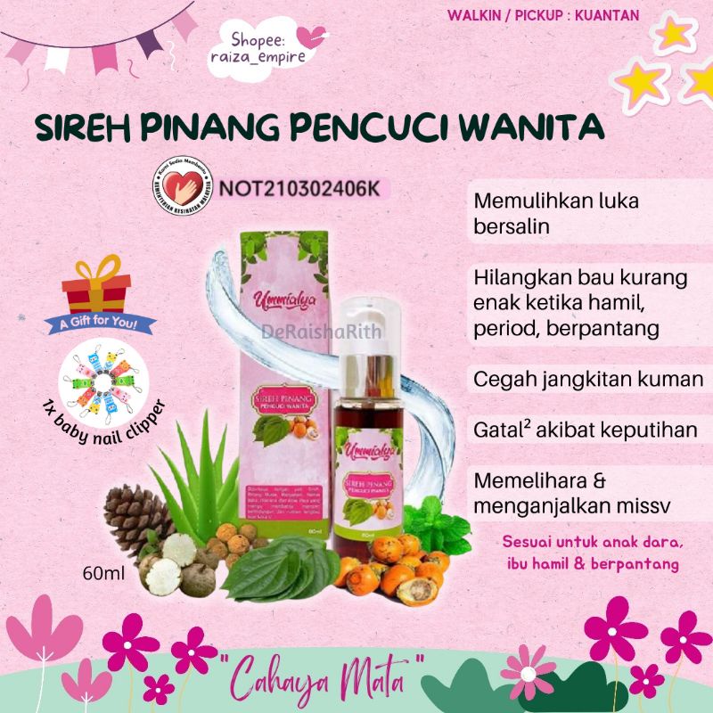 Ummialya Pencuci Wanita Sireh Pinang Feminine Wash Sireh Berpantang Bersalin Shopee Malaysia