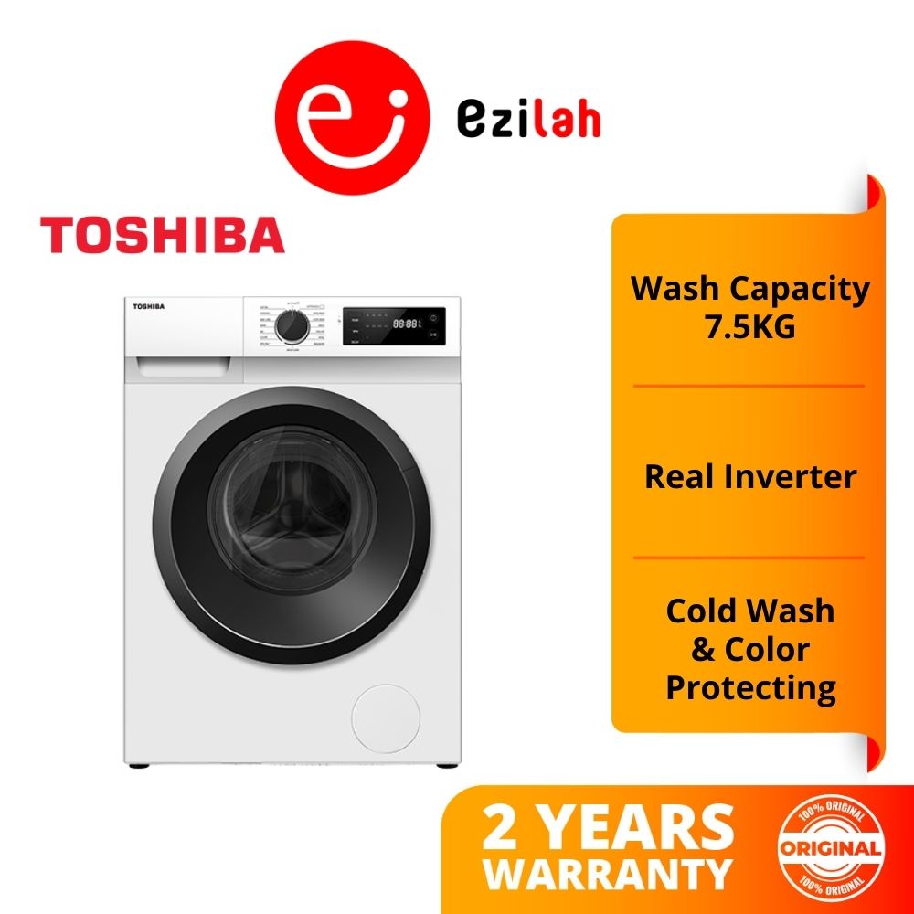 Toshiba Washing Machine 7.5KG Front Load Real Inverter Washing