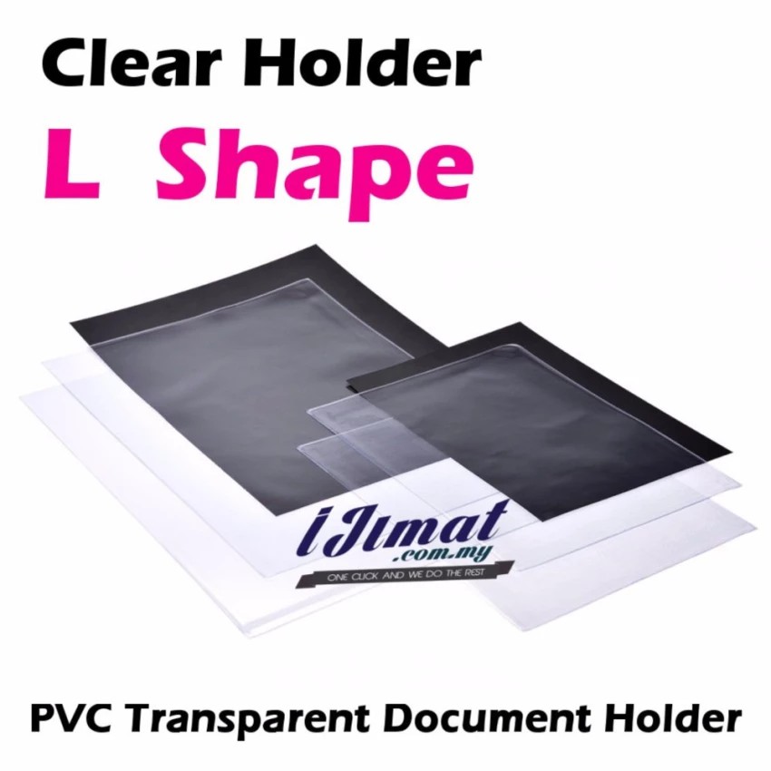 A4 SIZE L / U / C Shape Clear Folder / PVC Transparent Document Holder ...