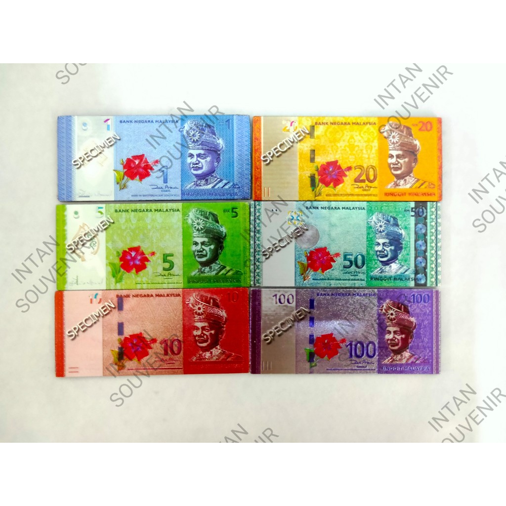 Ready Stock 6 in 1 Malaysia Ringgit Currency Magnet ,Souvenir Malaysia