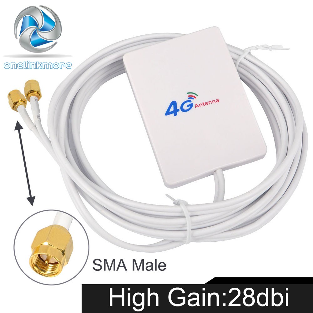40dbi High Gain Indoor 4g Lte Mimo Antenna Dual Sma Crc 9 Ts 9 Connectors Wifi Router 4g Lte Signal Boosters