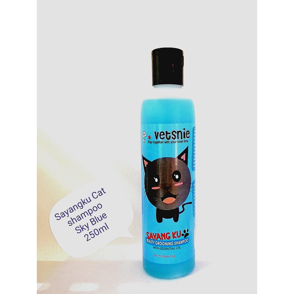 evetsnie Sayangku Cats Conditioning Shampoo Sky Blue 250ml Shopee