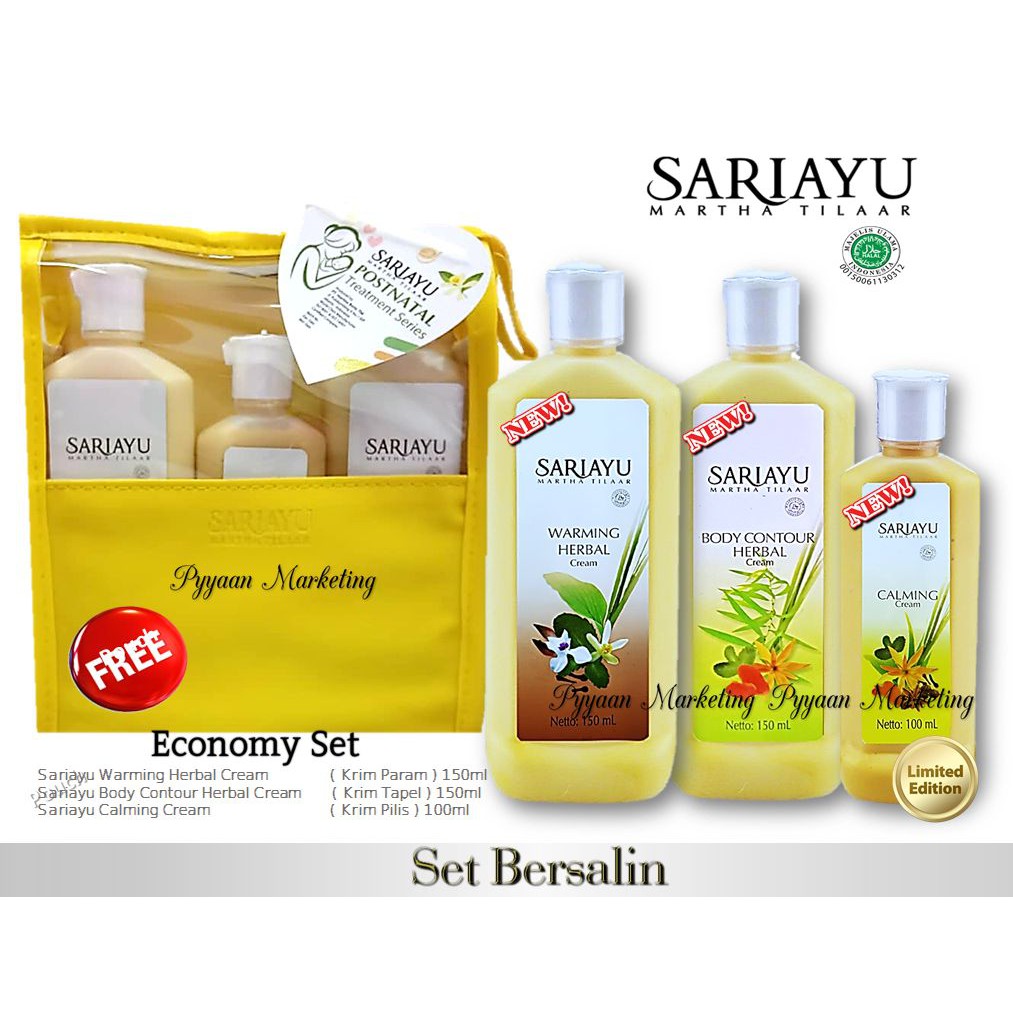 Sariayu Set Habis Bersalin Economy Pack Tapel Pilis Param Free Pouch Shopee Malaysia