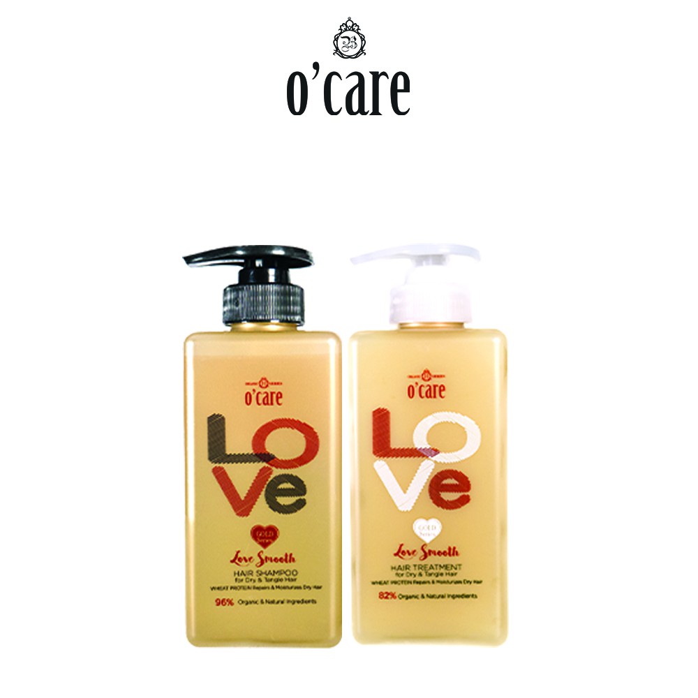 O Care Organic Love Smooth Hair Shampoo 500ml Treatment 500ml Heat Protector 1ml Shopee Malaysia